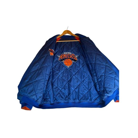 Vintage NY Knicks NBA Reversible Quilted Embroidered Varsity Jacket - Sz XXL - Picture 2 of 16